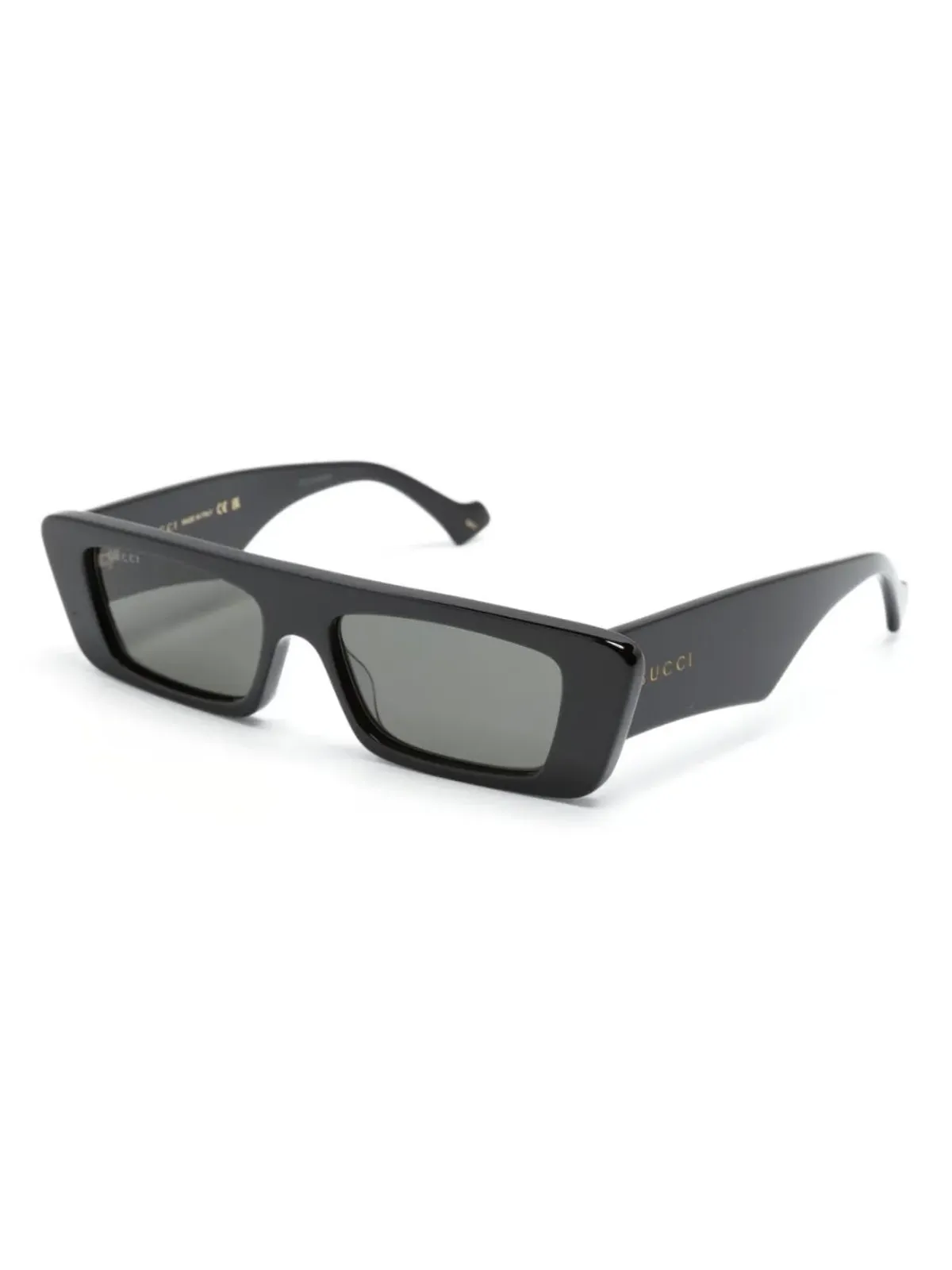 Gucci Eyewear ロゴプリント長方形フレームサングラス - 画像2