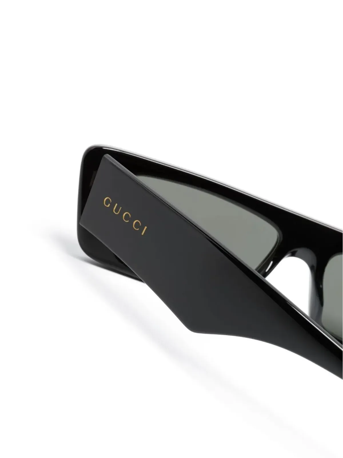 Gucci Eyewear ロゴプリント長方形フレームサングラス - 画像3