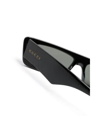 Gucci Eyewear ロゴプリント長方形フレームサングラス - サムネイル3
