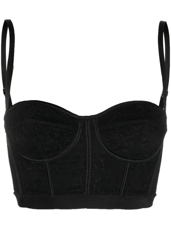 Del Core Del Core lace-detailing bustier crop topの商品画像