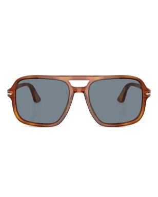 Persol べっ甲風パイロットフレームサングラス - Brown - サムネイル1
