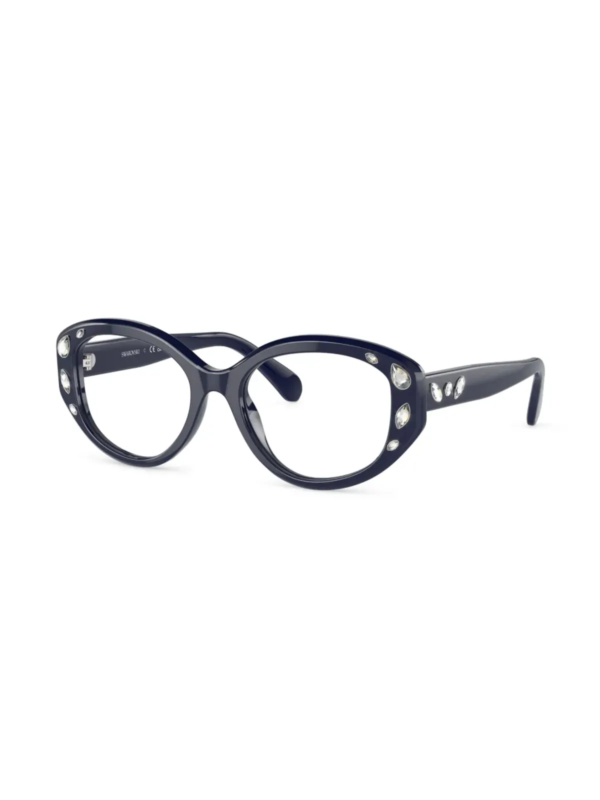 Swarovski Eyewear クリスタル装飾 猫眼メガネ - 画像2