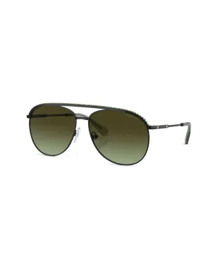 Swarovski Eyewear クリスタル装飾パイロットフレームサングラス - ブラック - サムネイル2