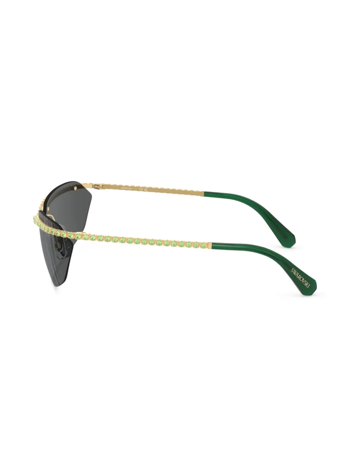 Swarovski Eyewear クリスタル装飾 フレームレス サングラス - ゴールド - 画像3