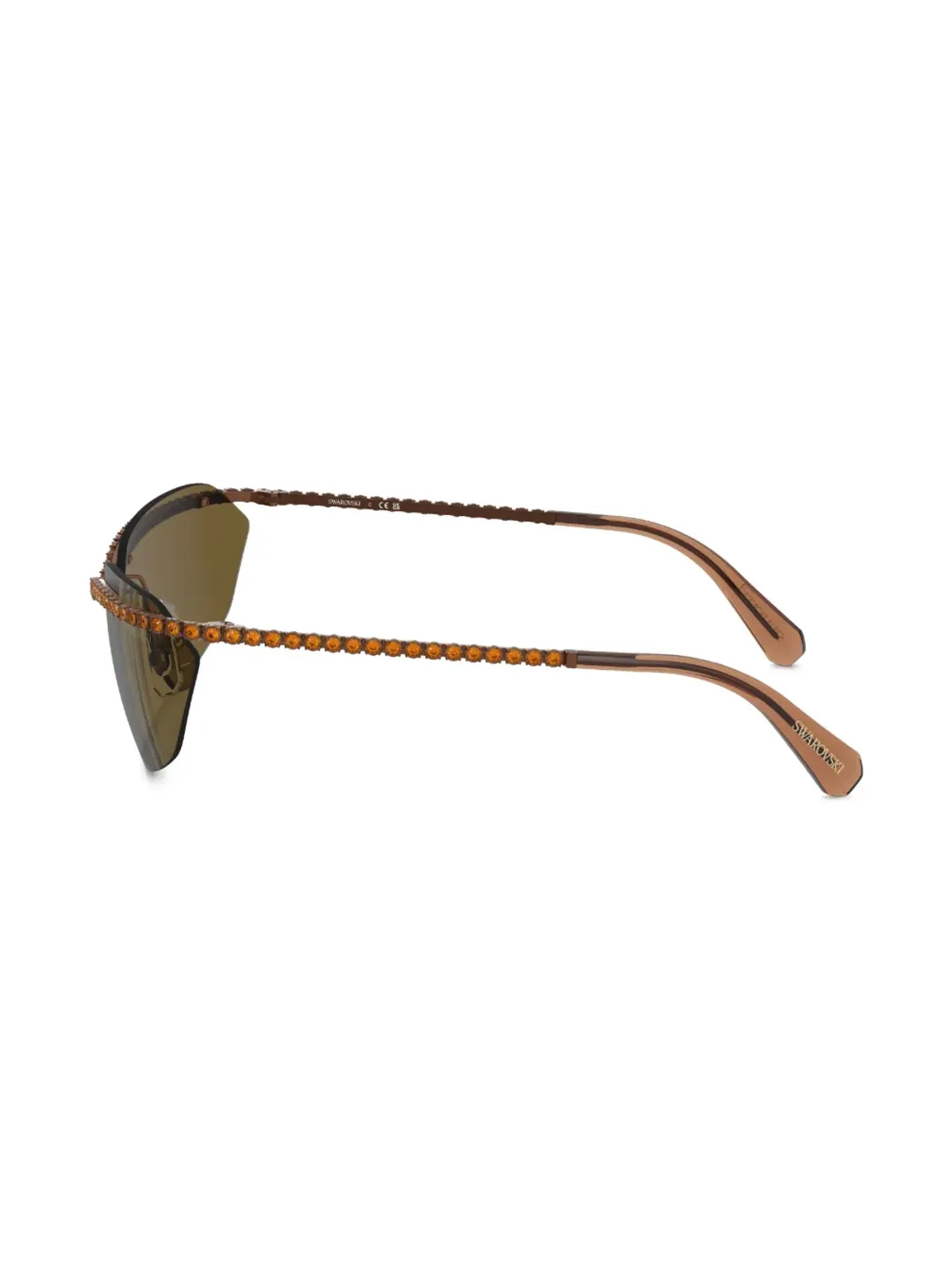 Swarovski Eyewear パヴェバンド レクタングルフレーム サングラス - 画像3