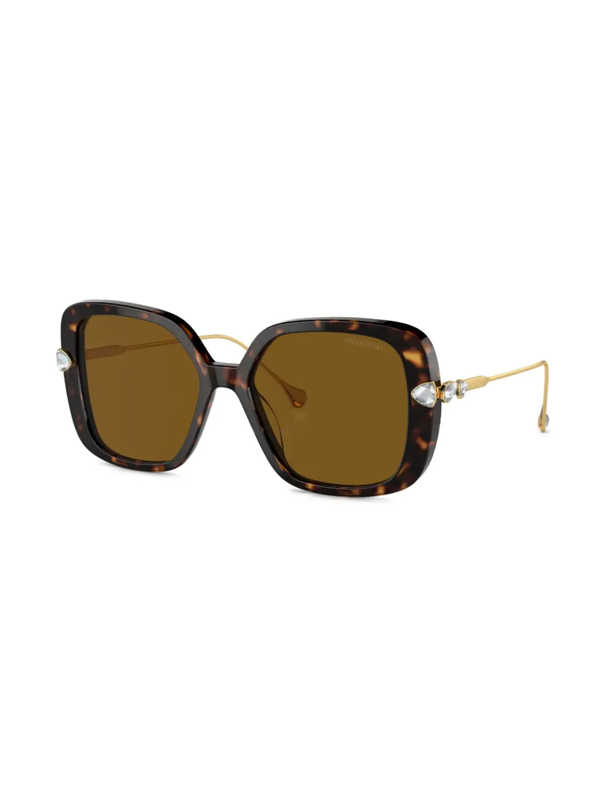 Swarovski Eyewear べっ甲柄スクエアフレーム サングラス - 画像2
