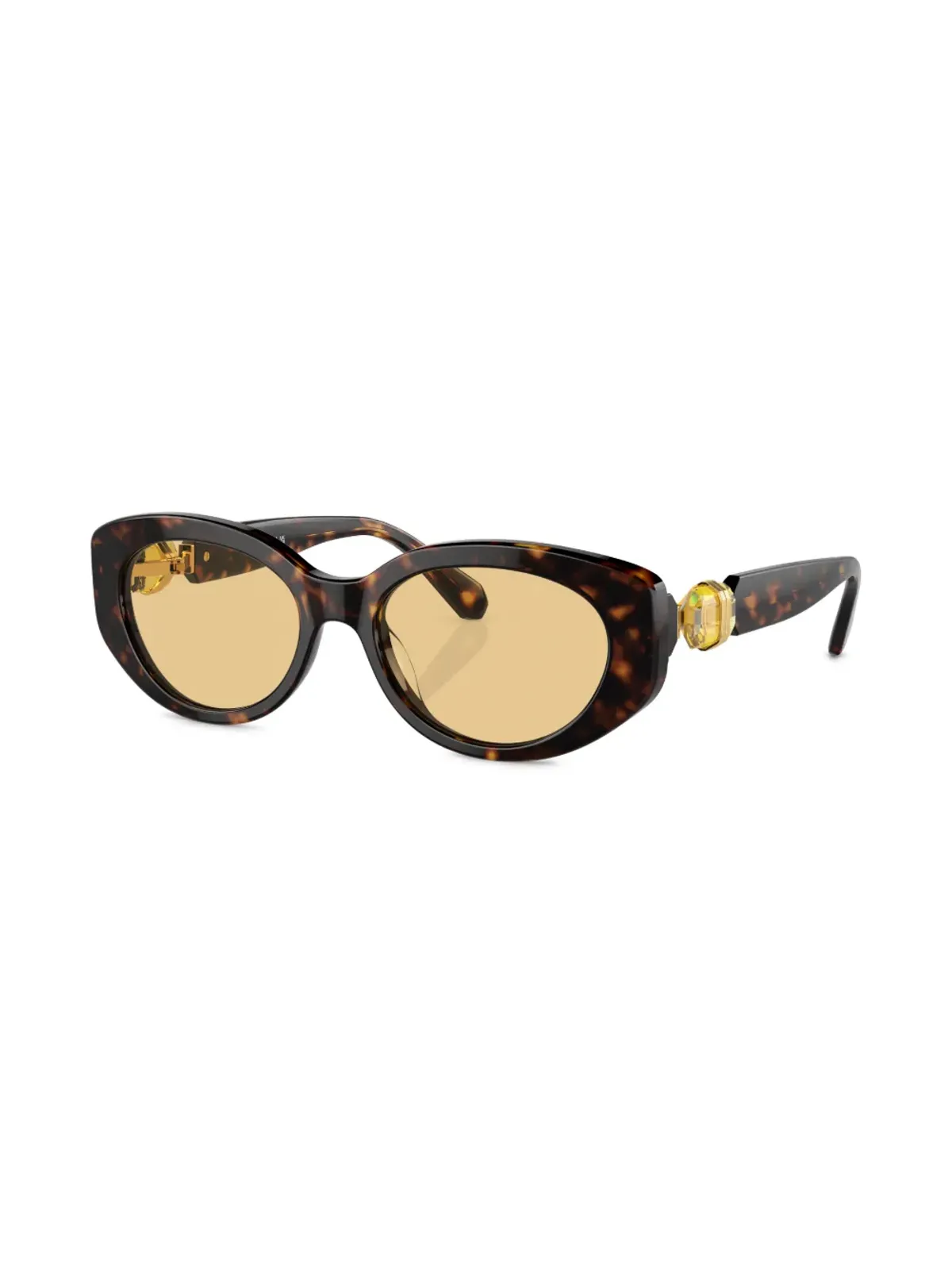 Swarovski Eyewear べっこう柄の丸型フレーム サングラス - 画像2