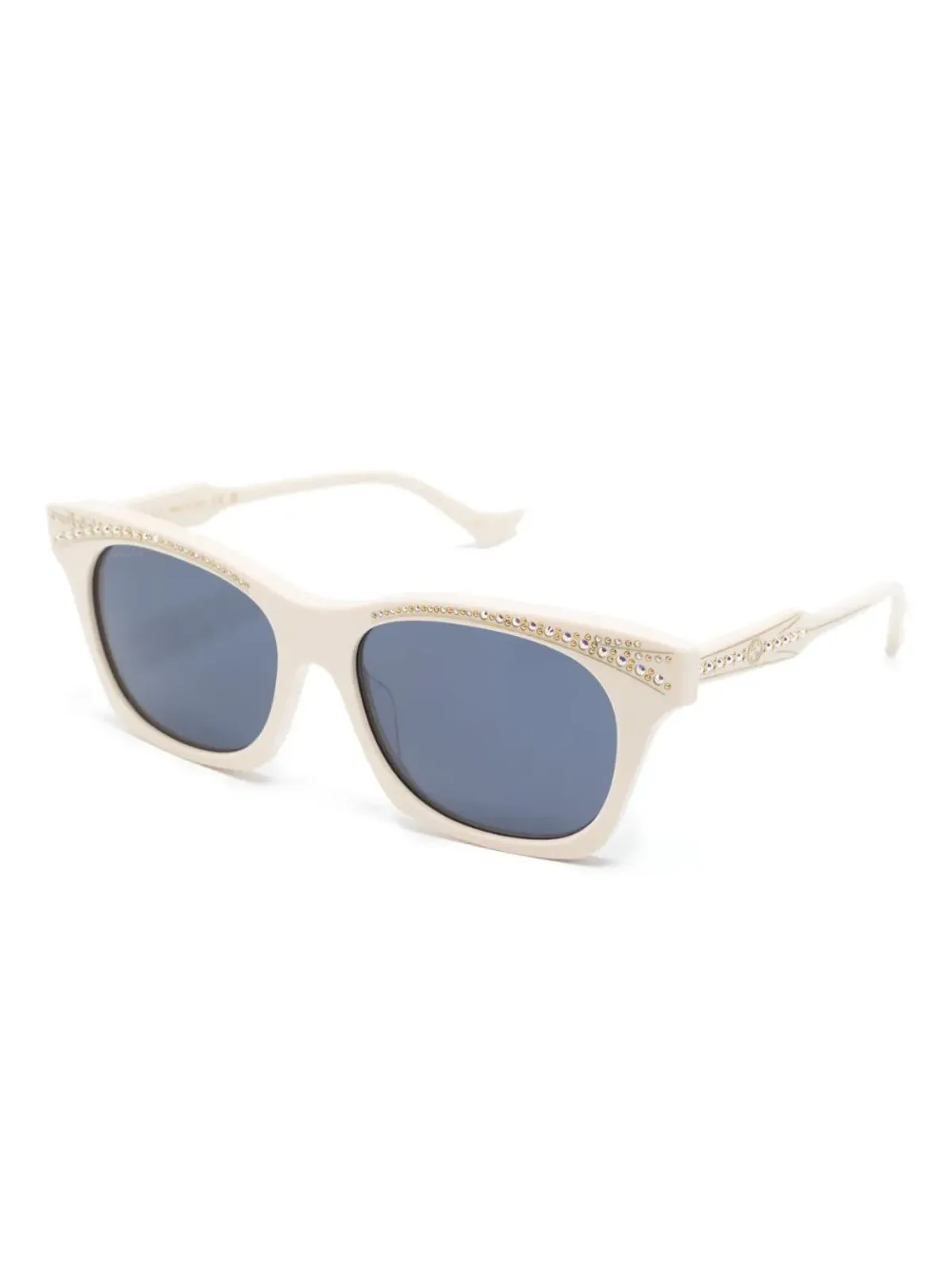 Gucci Eyewear クリスタル装飾ウェイファーラー サングラス - 画像2