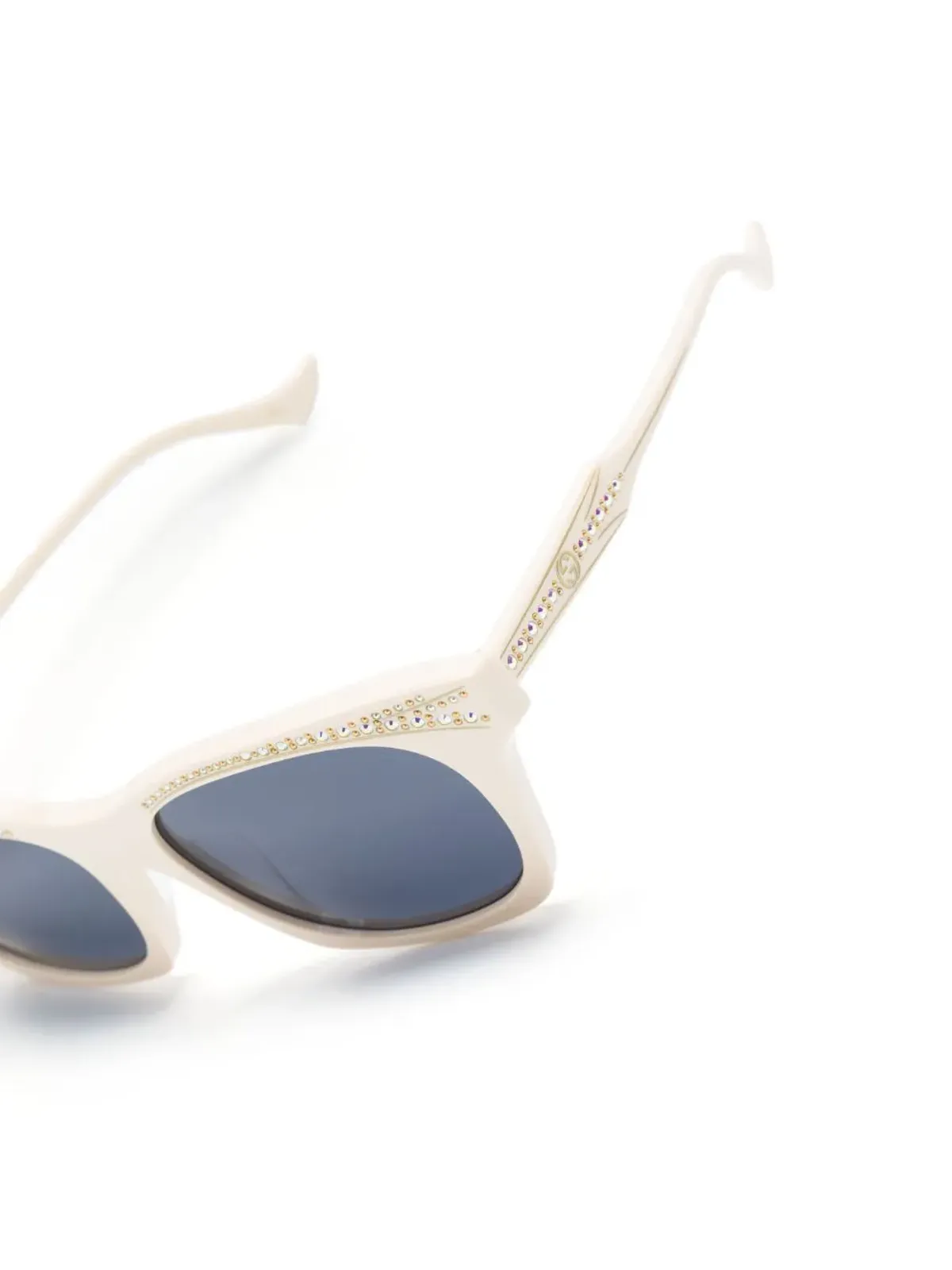 Gucci Eyewear クリスタル装飾ウェイファーラー サングラス - 画像3