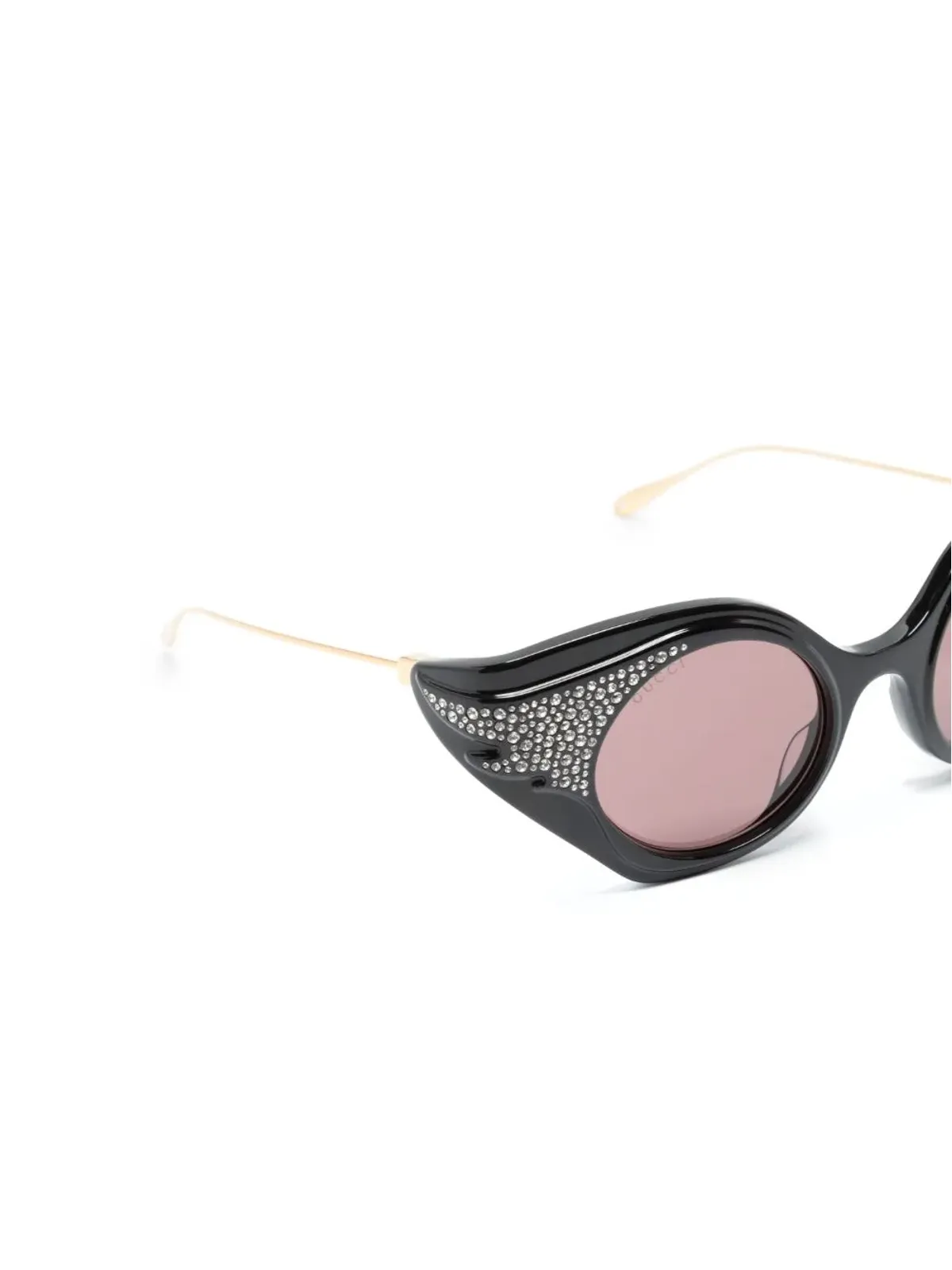 Gucci Eyewear クリスタル装飾キャットアイサングラス - 画像3