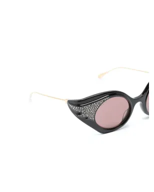 Gucci Eyewear クリスタル装飾キャットアイサングラス - サムネイル3