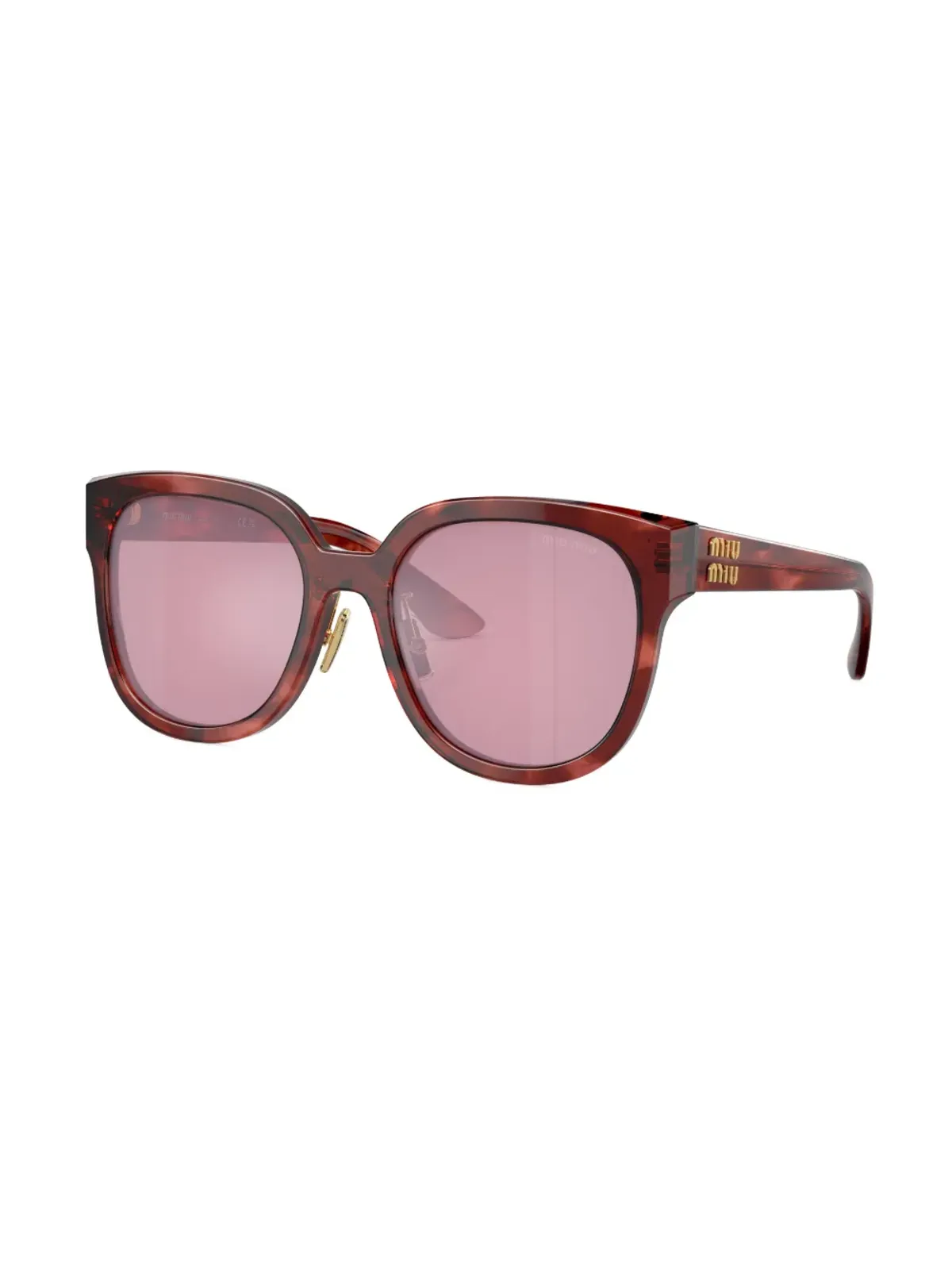 Miu Miu Eyewear ロゴレタリング D-frame サングラス - 画像2