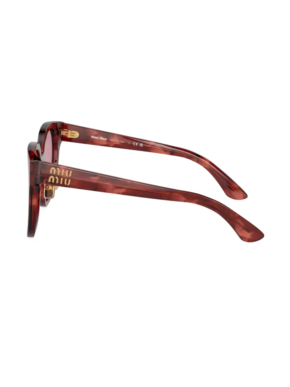 Miu Miu Eyewear ロゴレタリング D-frame サングラス - 画像3