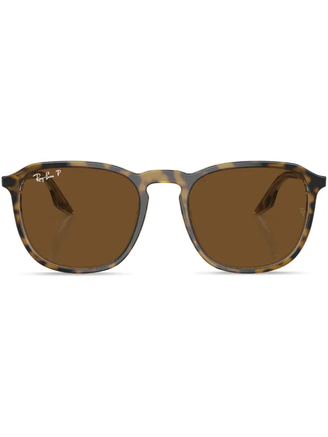 Ray-Ban Ray-Ban ロゴプレート付き丸型フレーム サングラスの商品画像