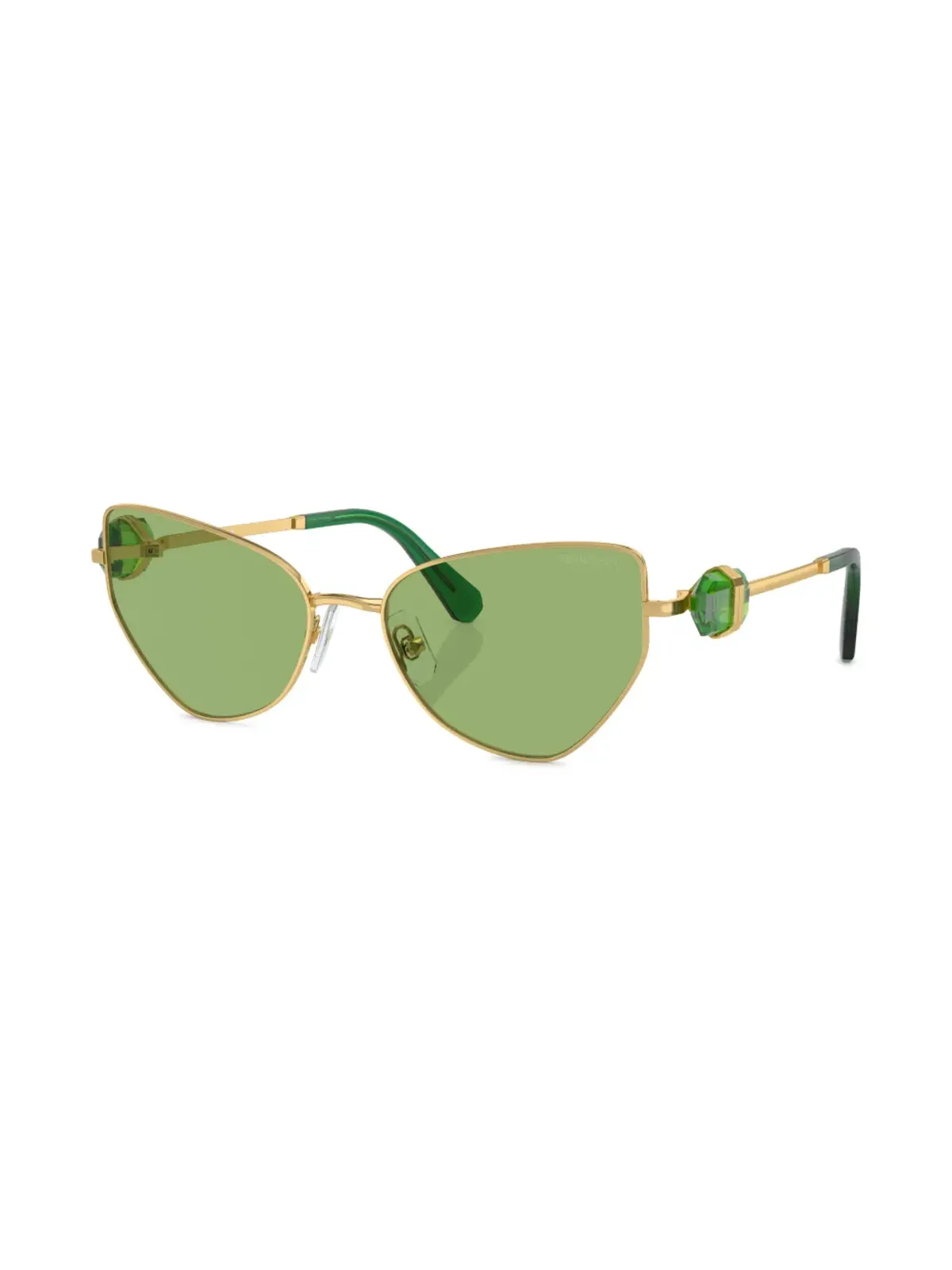 Swarovski Eyewear ヒンジ付きクリスタル装飾キャットアイサングラス - 画像2