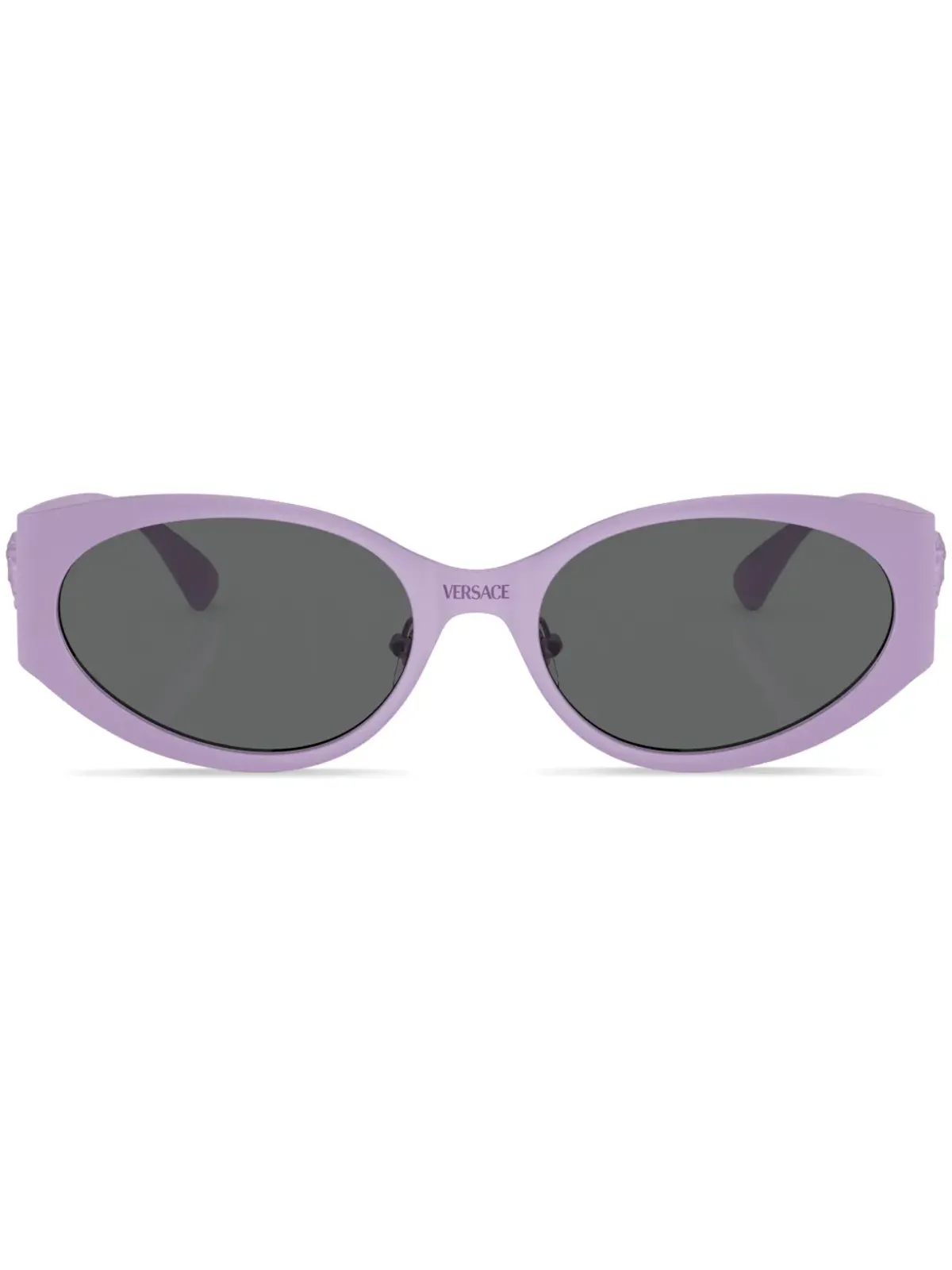 Versace Eyewear ロゴプレート付きオーバルフレームサングラス - パープル - 画像1