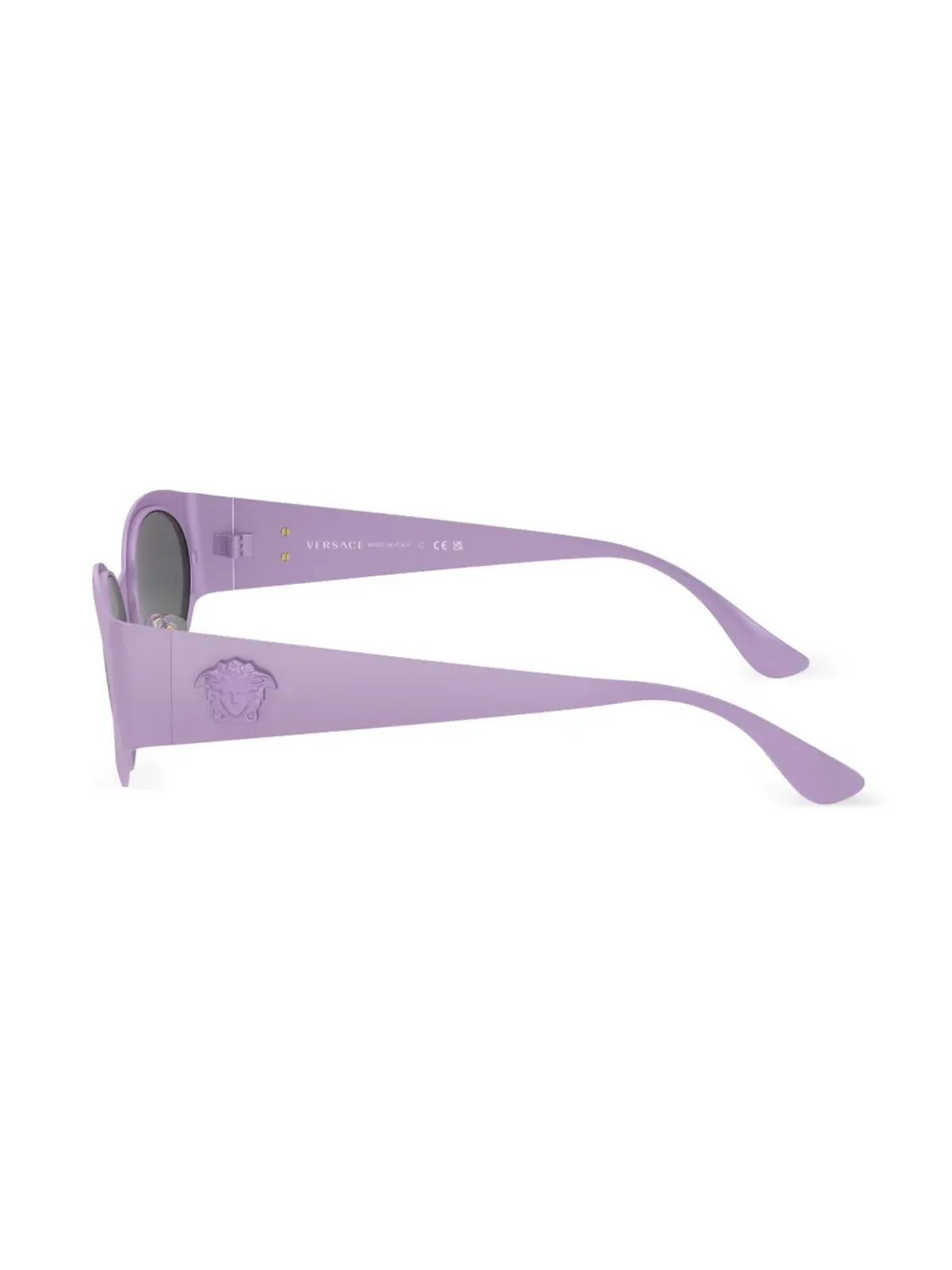 Versace Eyewear ロゴプレート付きオーバルフレームサングラス - パープル - 画像3