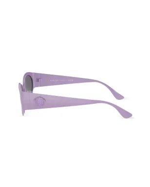 Versace Eyewear ロゴプレート付きオーバルフレームサングラス - パープル - サムネイル3