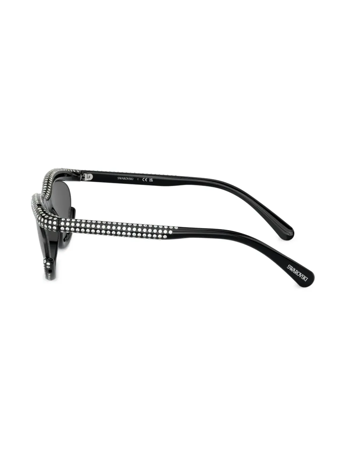 Swarovski Eyewear パヴェクリスタル装飾オーバルフレームサングラス - 画像3