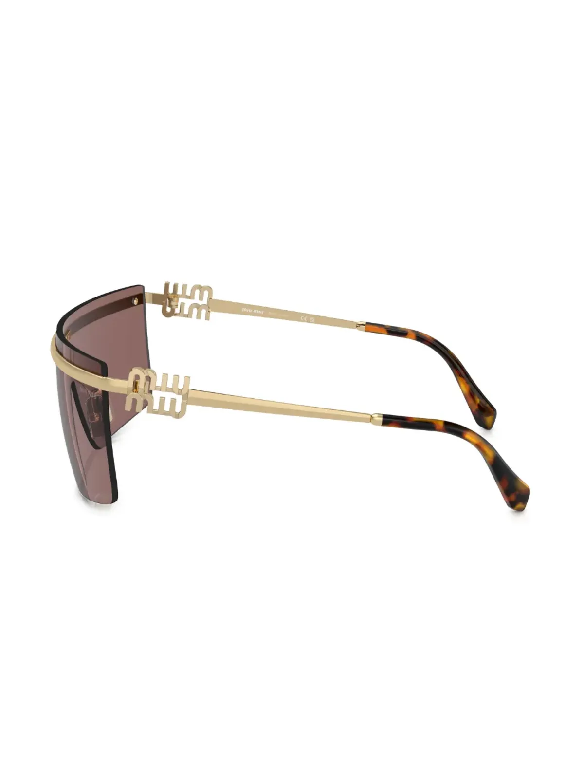 Miu Miu Eyewear リムレスティンテッドサングラス - 画像3