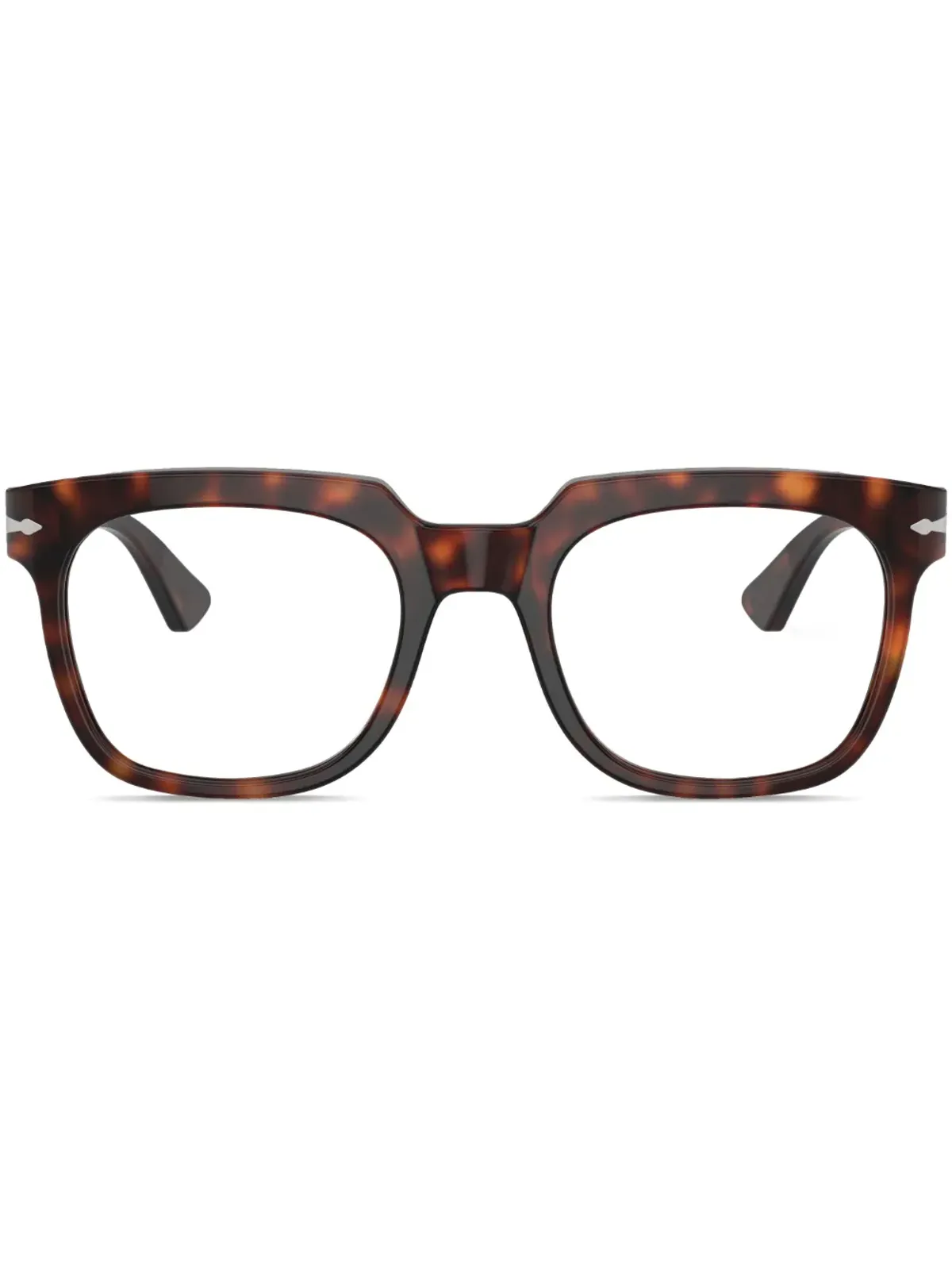 Persol べっ甲風スクエアフレーム眼鏡（グリーン） - 画像1