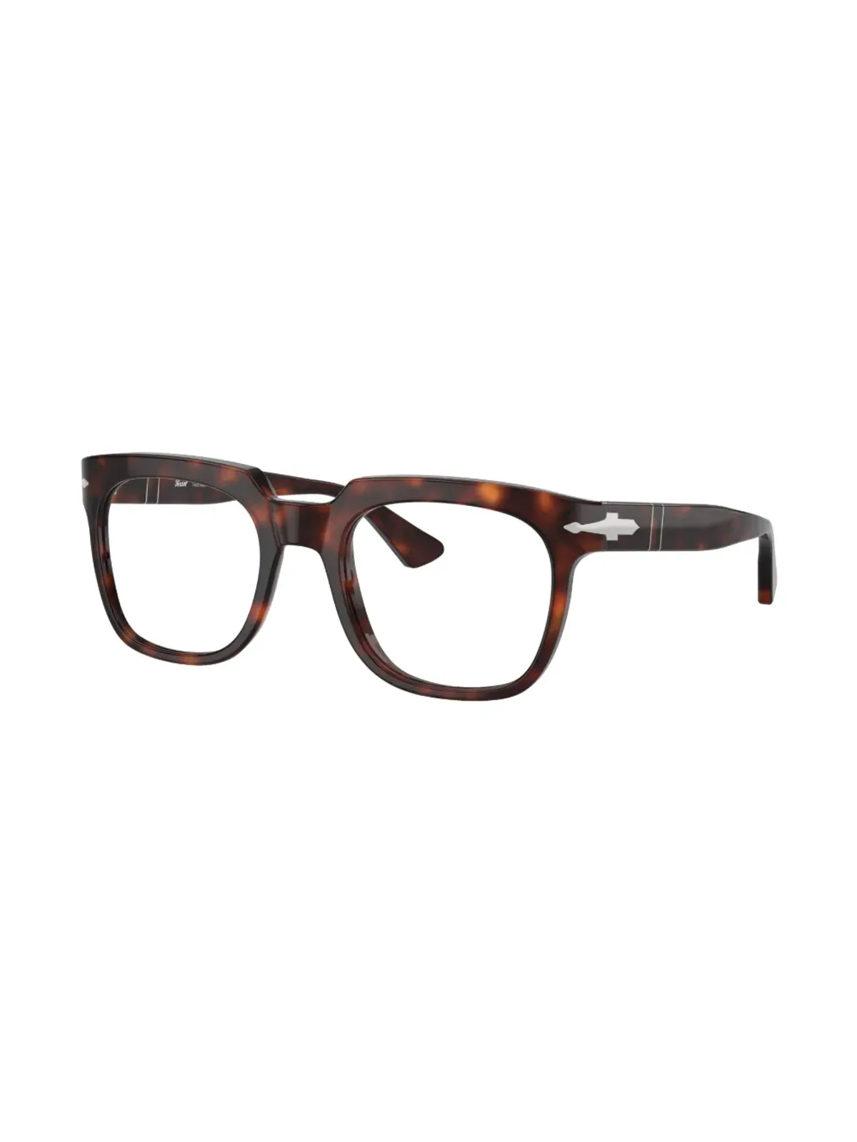 Persol べっ甲風スクエアフレーム眼鏡（グリーン） - 画像2
