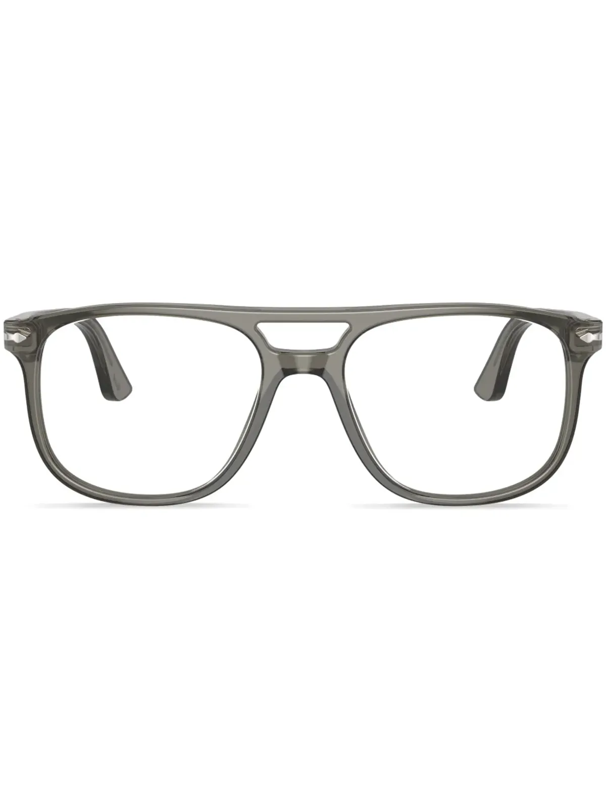 Persol グレタ スクエアフレーム眼鏡 (グレー) - 画像1