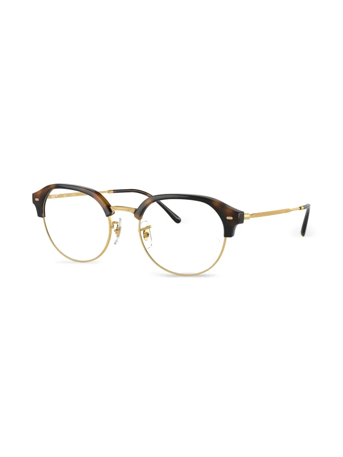 Ray-Ban ロゴプリント 丸型フレーム メガネ - 画像2