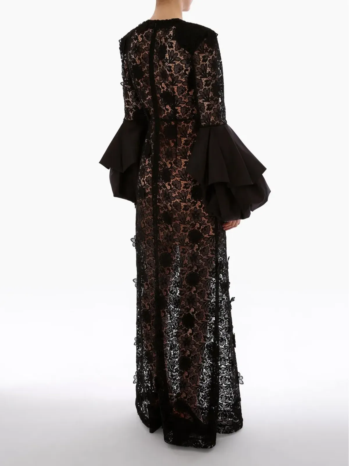 Huishan Zhang Jayma Gown Black Lace - 画像5