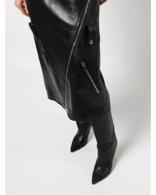 Alexander McQueen 高腰ポリッシュ仕上げスカート - サムネイル5