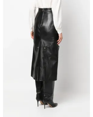 Alexander McQueen 高腰ポリッシュ仕上げスカート - サムネイル4