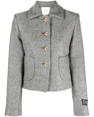 Patou テクスチャード ヴァージンウール ショートジャケット - Grey - サムネイル1