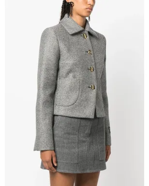 Patou テクスチャード ヴァージンウール ショートジャケット - Grey - サムネイル3