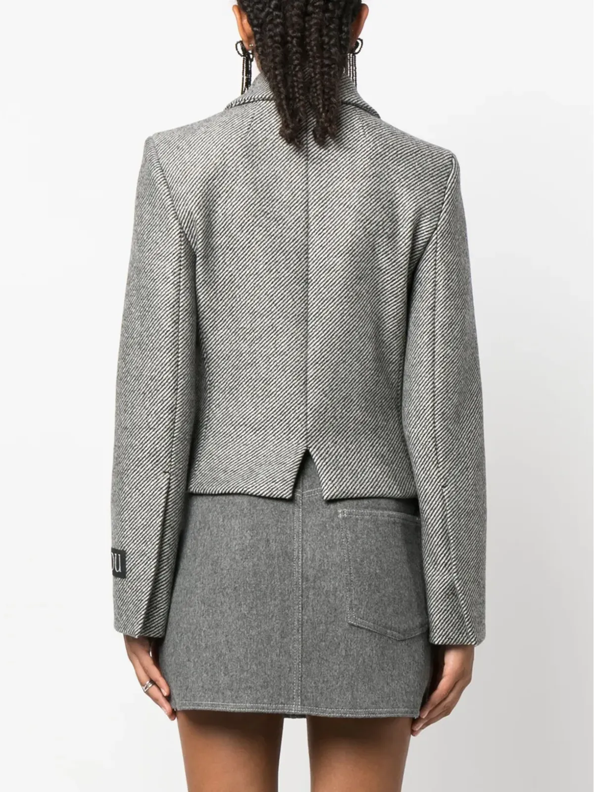 Patou テクスチャード ヴァージンウール ショートジャケット - Grey - 画像4
