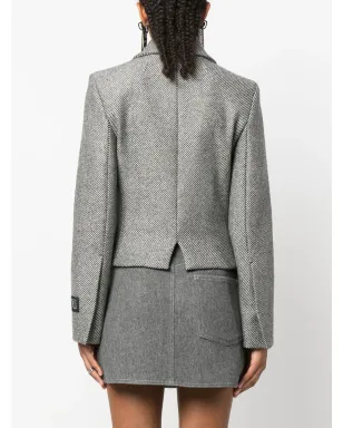Patou テクスチャード ヴァージンウール ショートジャケット - Grey - サムネイル4