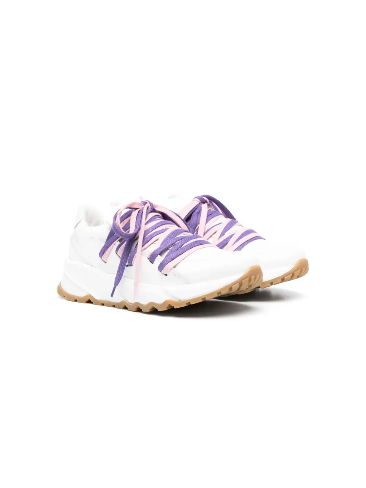 Missoni Kids レースアップレザースニーカー - 画像1