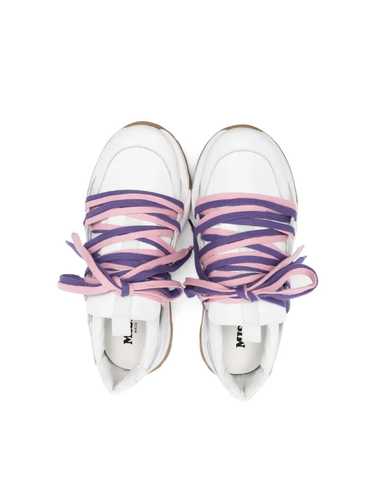Missoni Kids レースアップレザースニーカー - 画像3