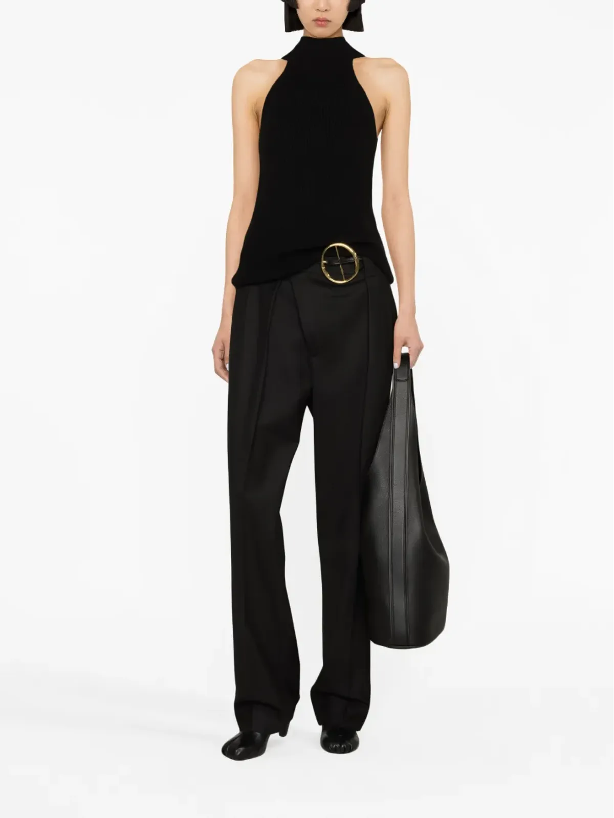 Victoria Beckham プリーツウールラップパンツ - 画像2