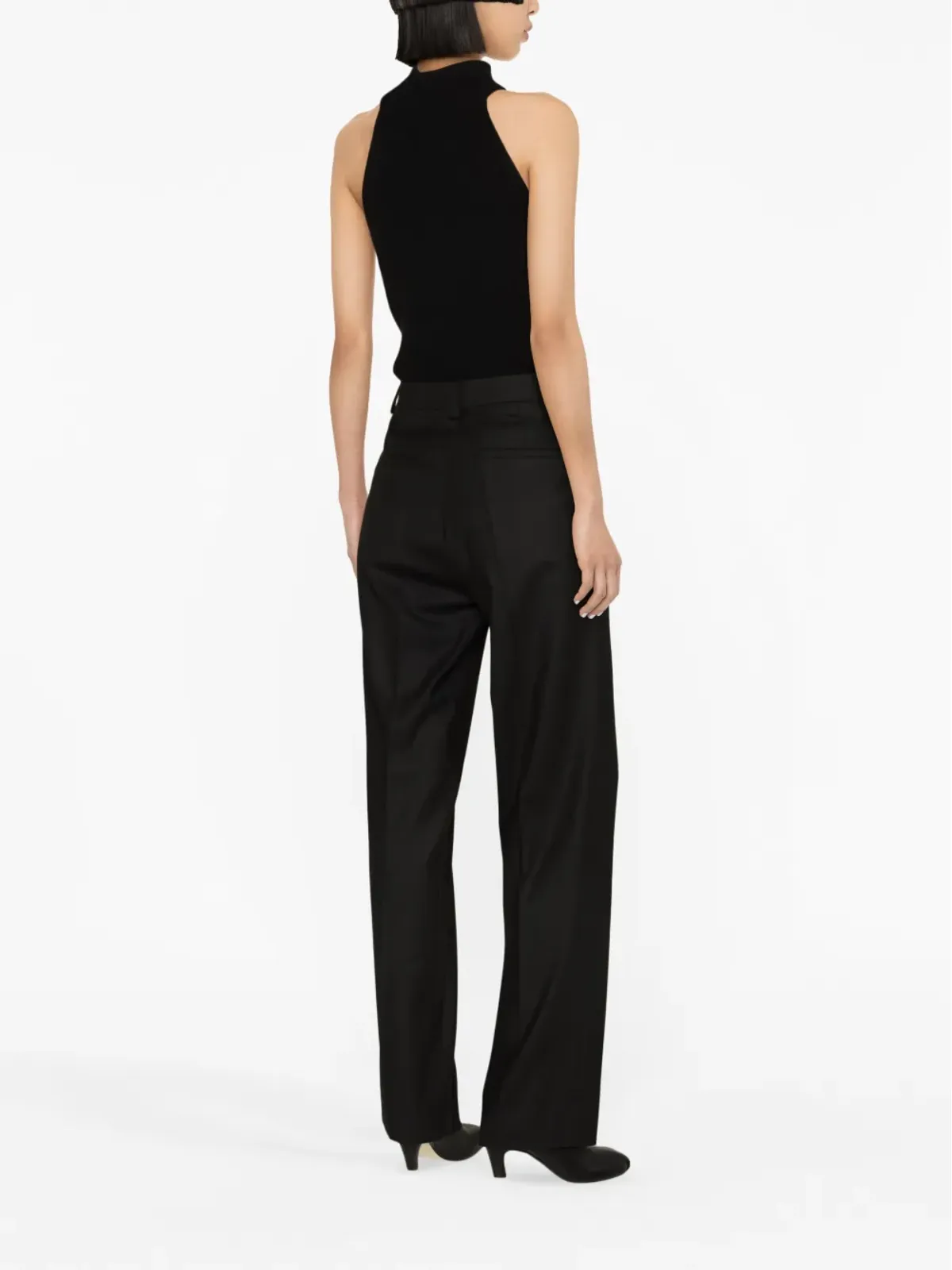 Victoria Beckham プリーツウールラップパンツ - 画像4