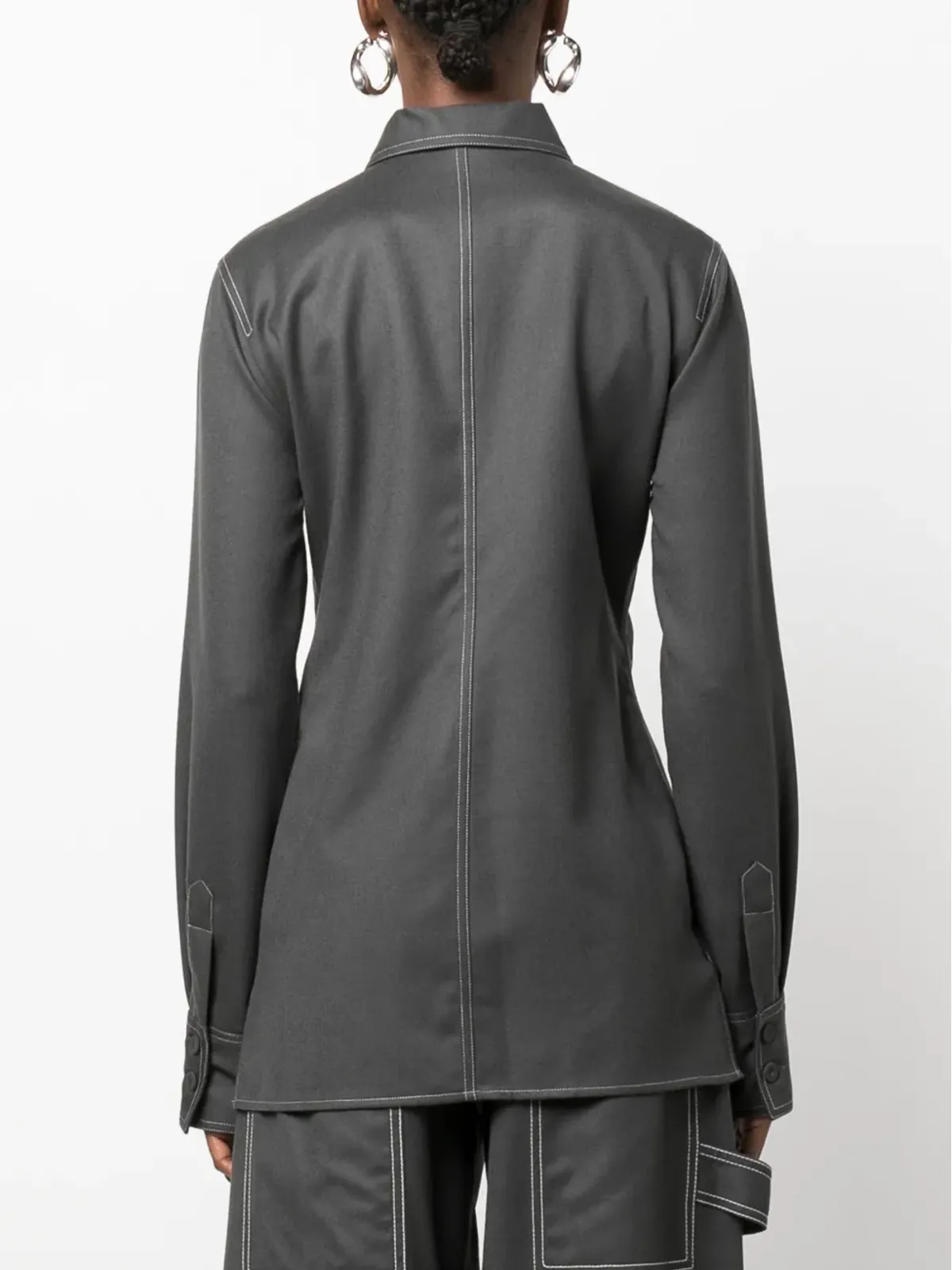 Stella McCartney ポイントカラー フランネルシャツ - 画像4