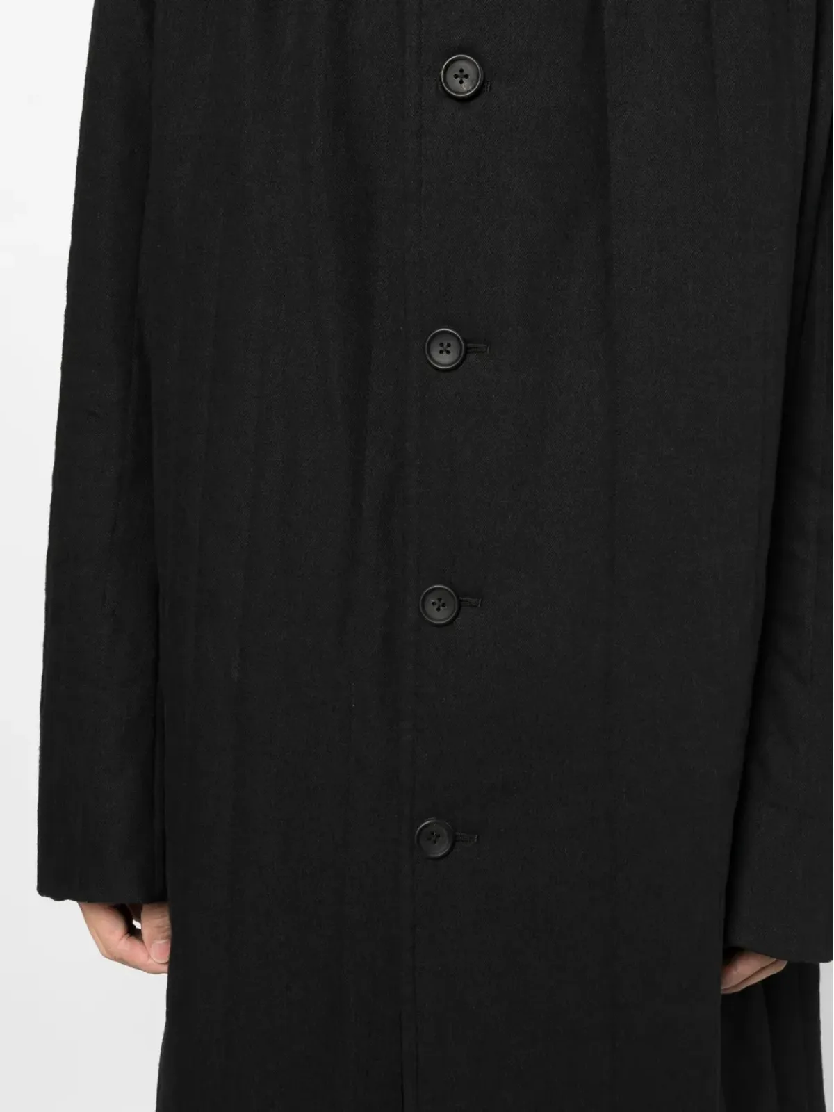 Yohji Yamamoto シングルブレスト ドロップショルダー コート - 画像5