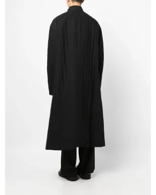 Yohji Yamamoto シングルブレスト ドロップショルダー コート - サムネイル4