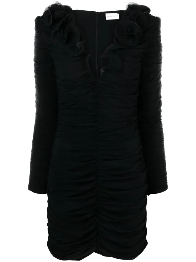 Magda Butrym Magda Butrym フラワーデコルテ ロングスリーブ ミニドレスの商品画像