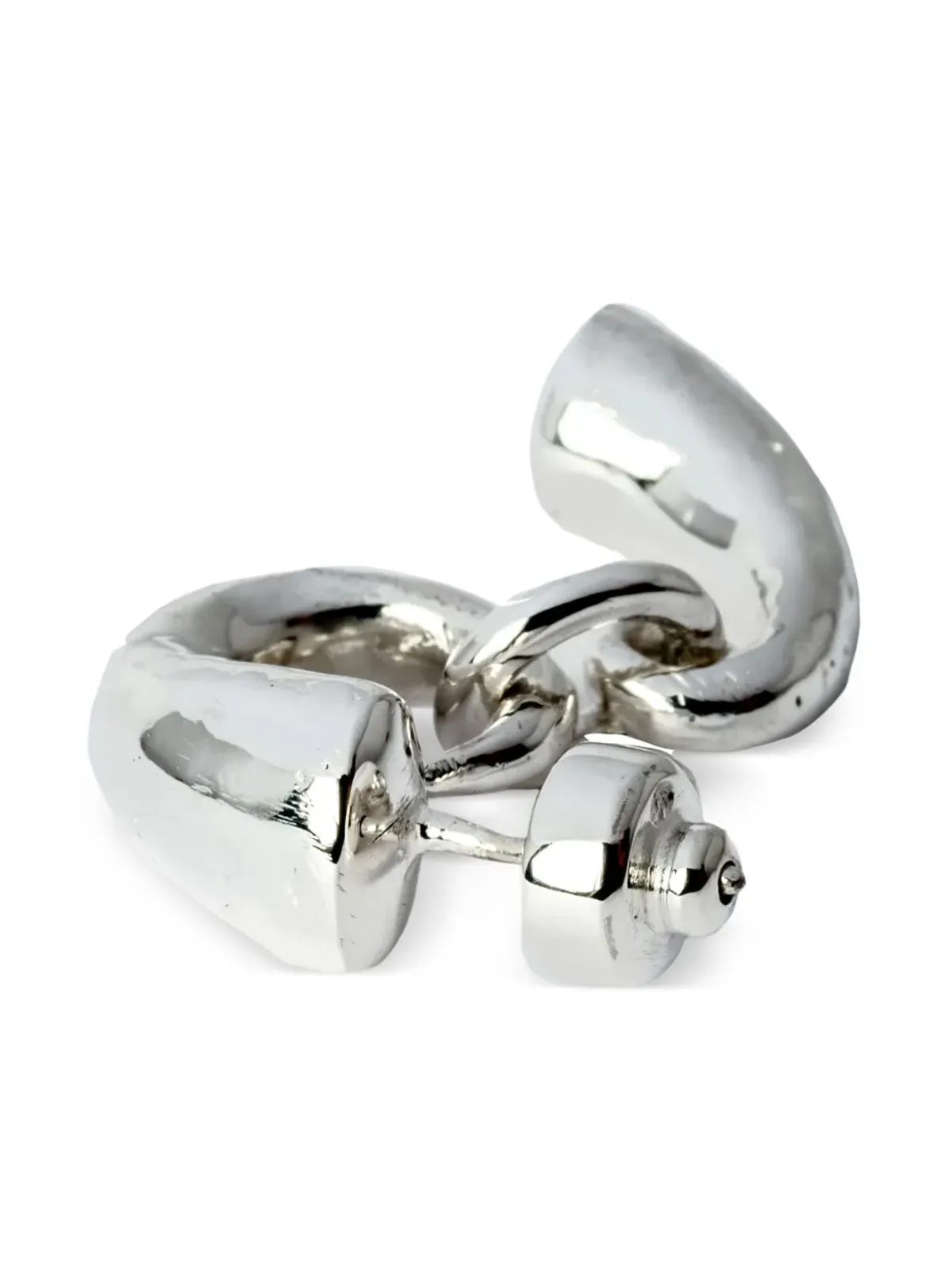 Parts of Four Little Horn-pendant drop earring - Silver - 画像2