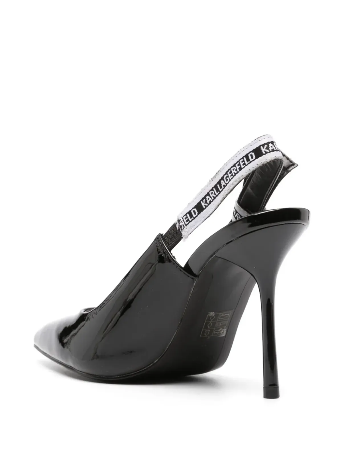 Karl Lagerfeld スリングバックレザーパンプス - 画像3
