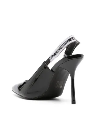 Karl Lagerfeld スリングバックレザーパンプス - サムネイル3