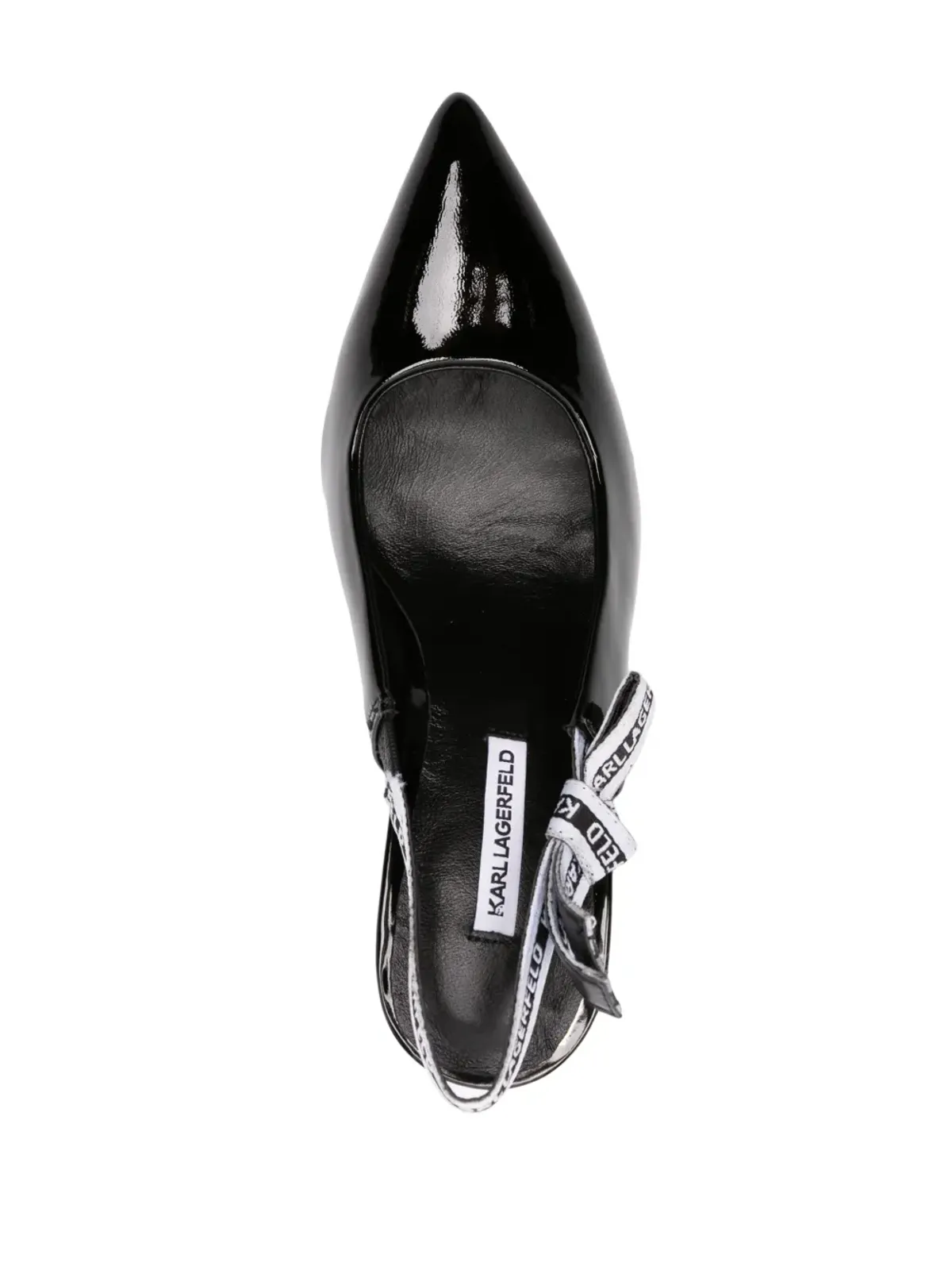 Karl Lagerfeld スリングバックレザーパンプス - 画像4