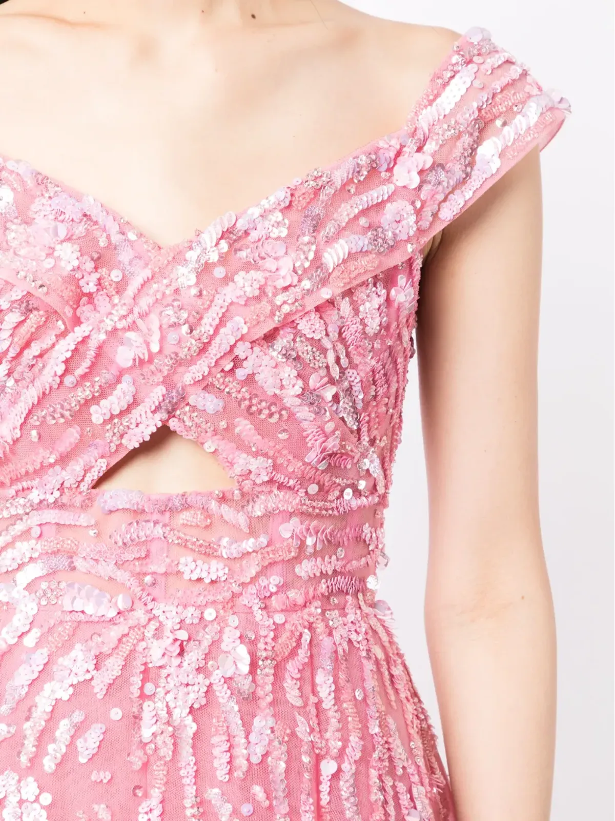 Zuhair Murad off-shoulder embellished gown - Pink - 画像5