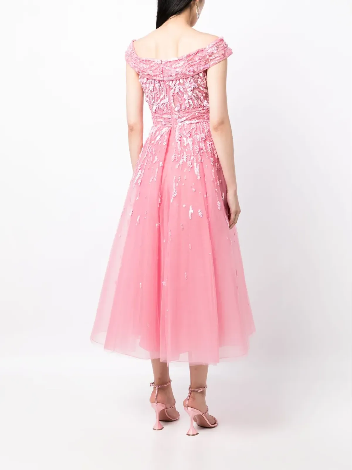 Zuhair Murad off-shoulder embellished gown - Pink - 画像4