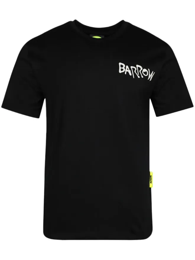 BARROW BARROW ロゴプリント コットン Tシャツ ブラックの商品画像